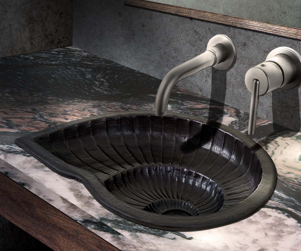 Premium Lavabo Especial en Cobre Diseño Nautilus