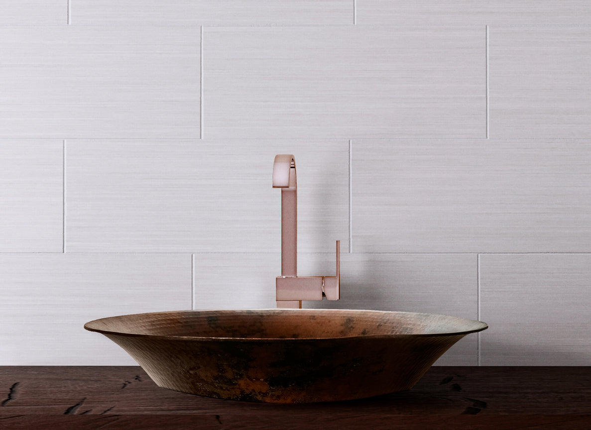 Premium Lavabo Especial Redondo en Cobre Diseño Canoa