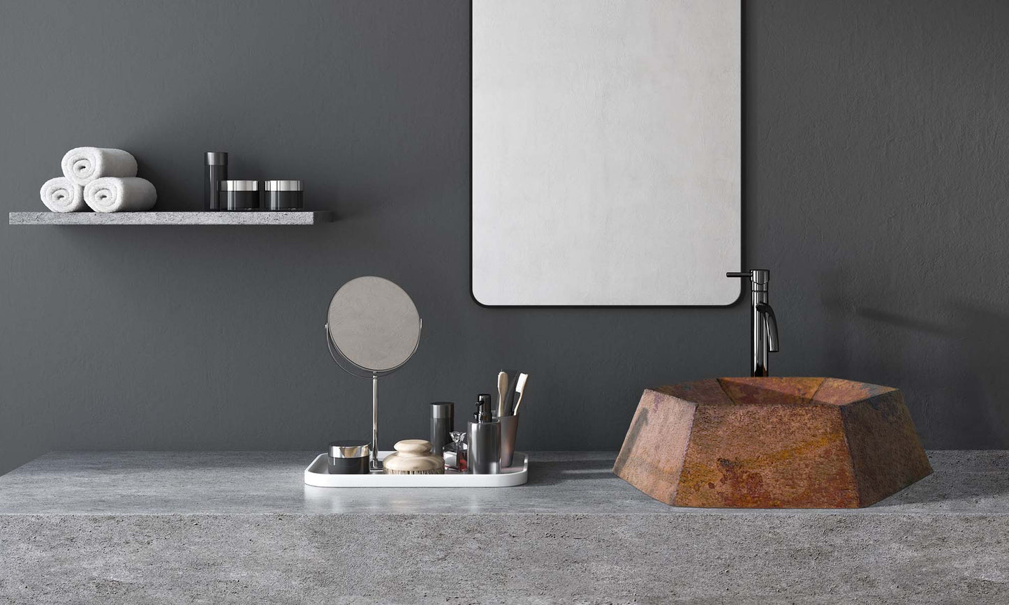 Premium Lavabo Volcano Vessel en Cobre Diseño Fuji