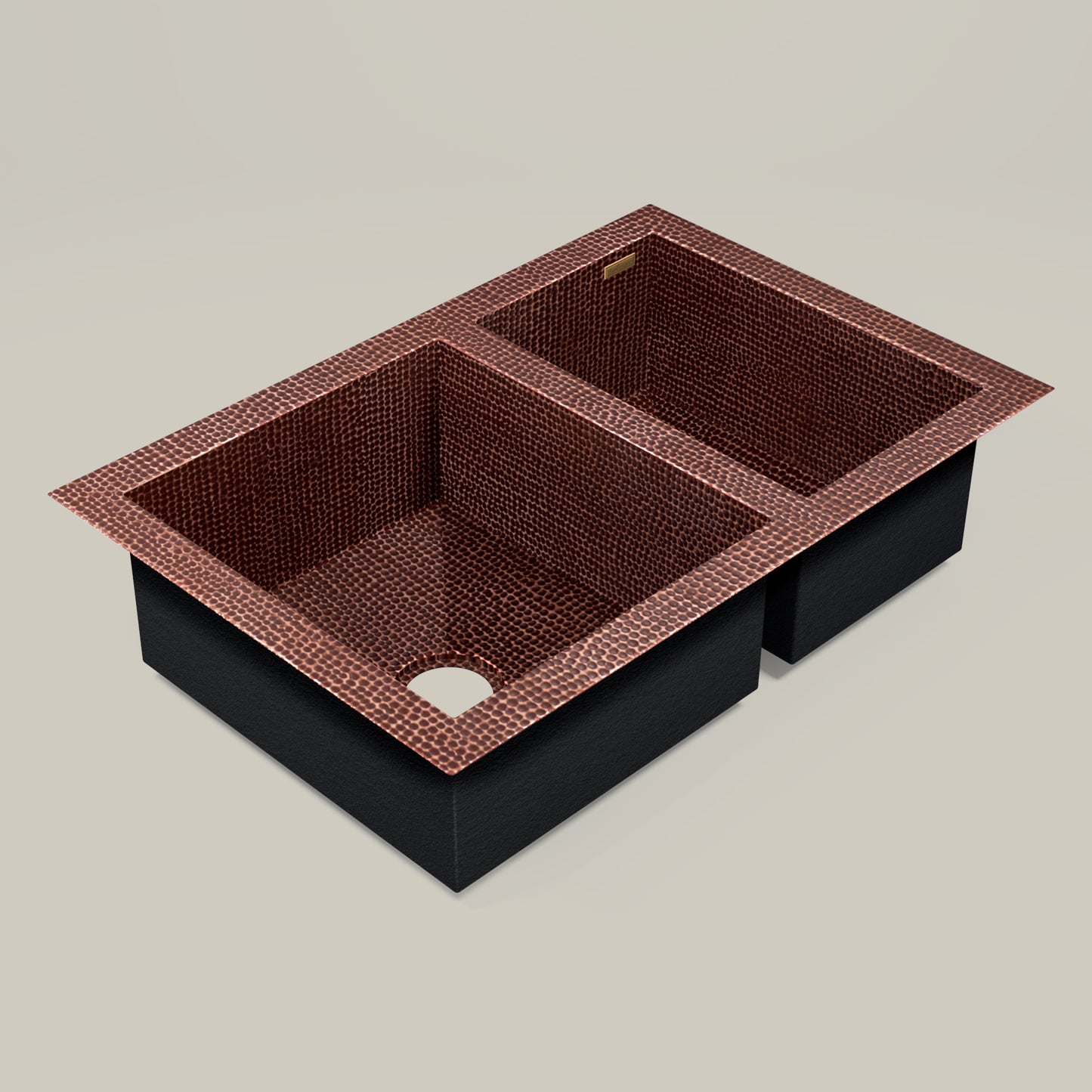 Premium Tarja de Cocina 60/40 en Cobre