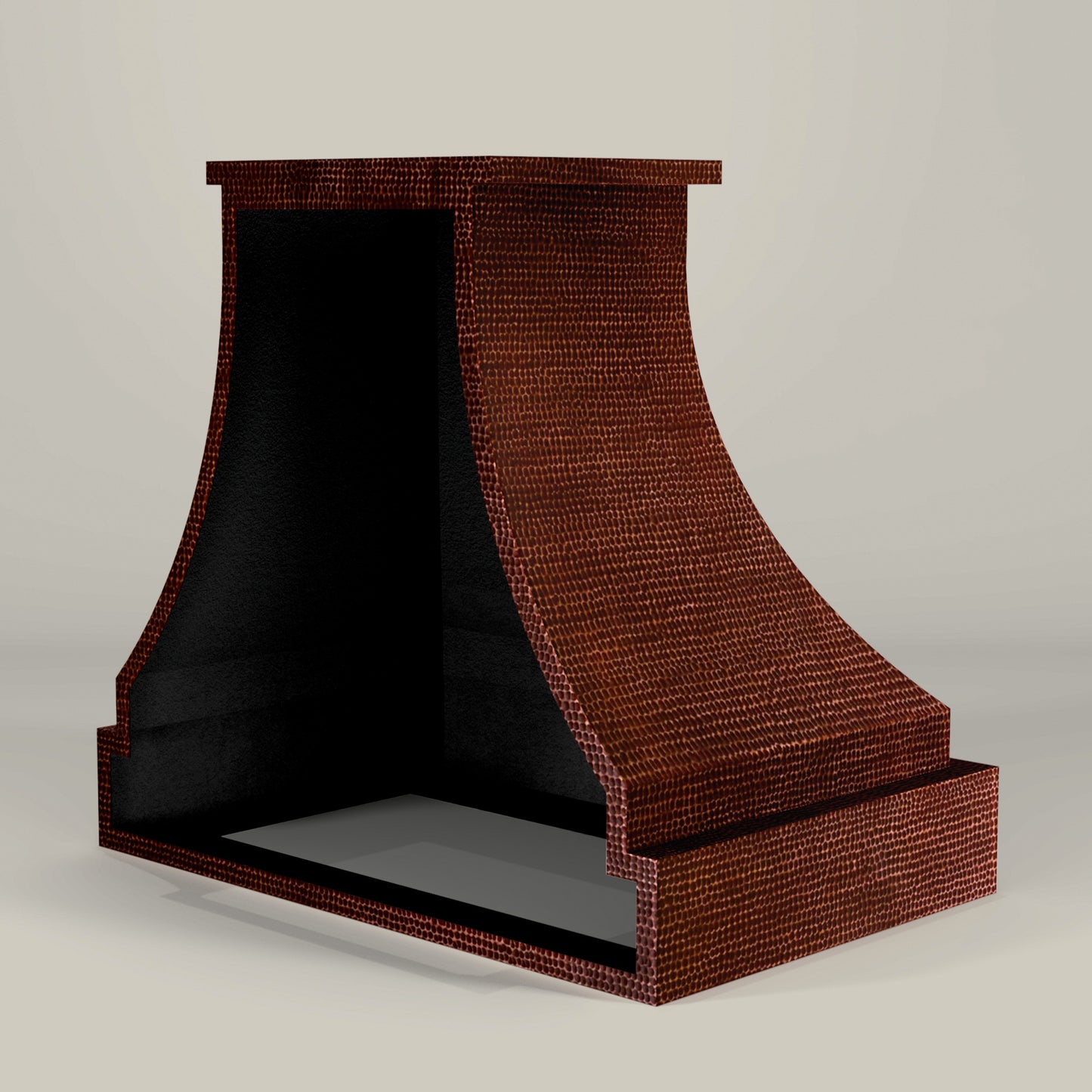 Campana de Cocina para Muro en Cobre Diseño Pirámide
