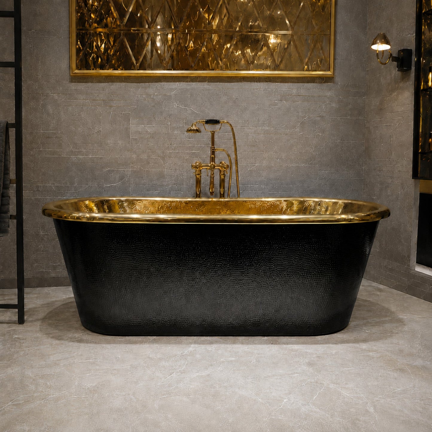 Premium Tina de Baño Luxury en Latón Diseño Noirdore