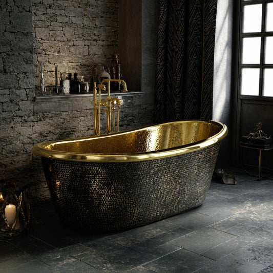 Premium Tina de Baño Luxury en LatónDiseño Aurora Noir