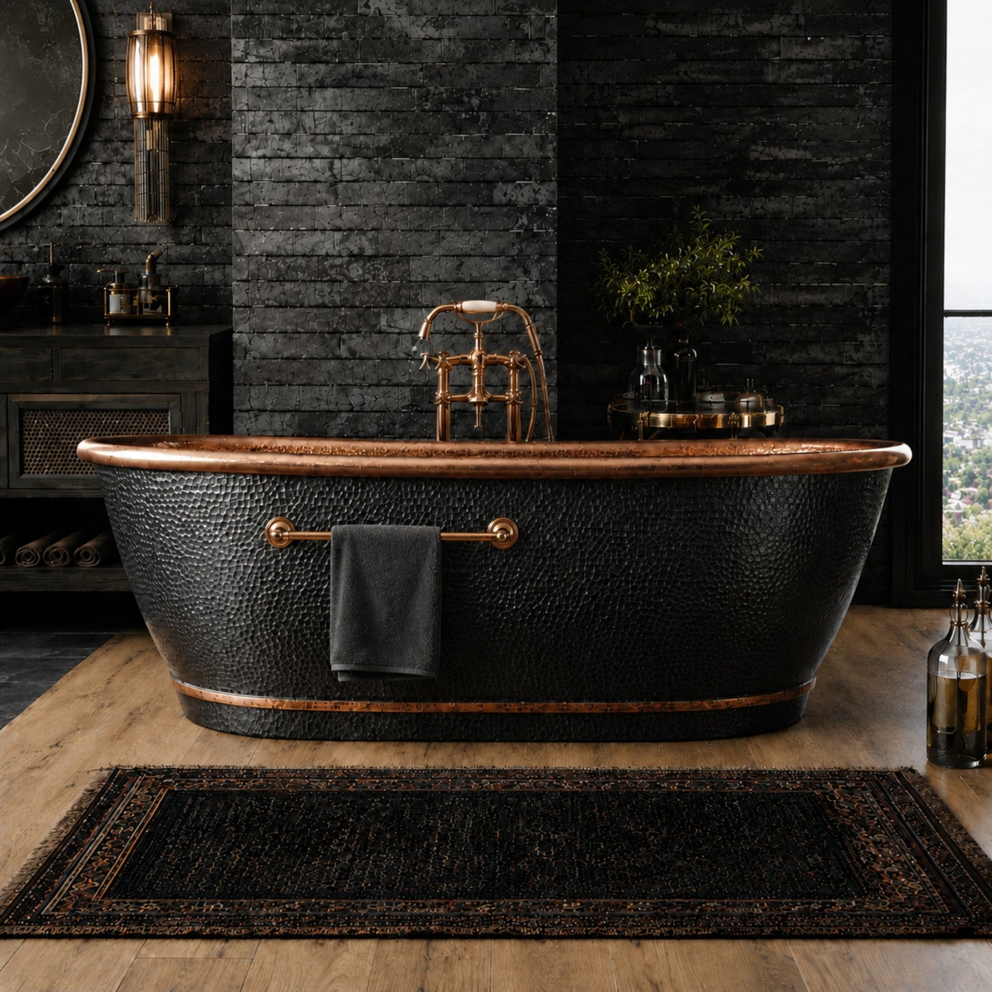 Premium Tina de Baño Luxury en Cobre Diseño Cerceau