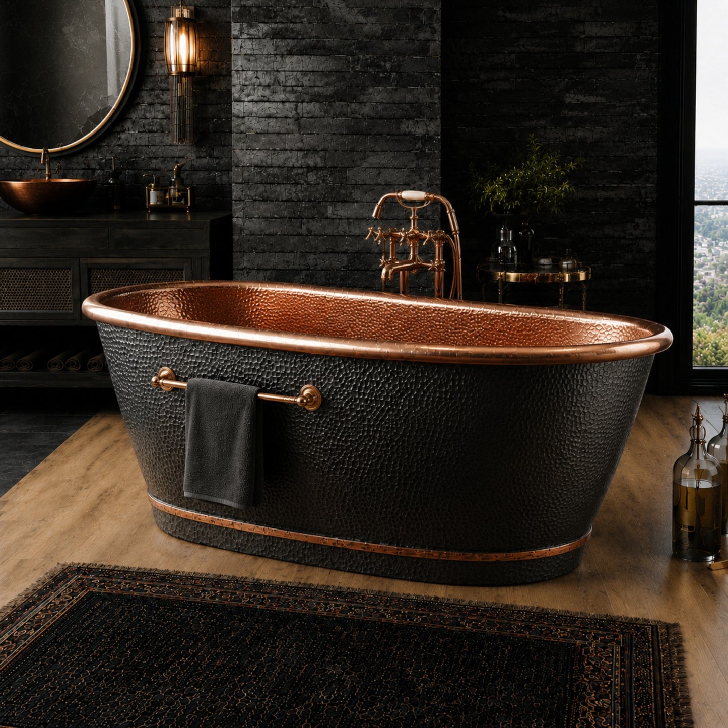 Premium Tina de Baño Luxury en Cobre Diseño Cerceau
