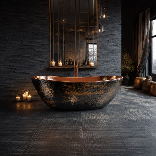 Premium Tina de Baño Luxury en Cobre Diseño Solaris
