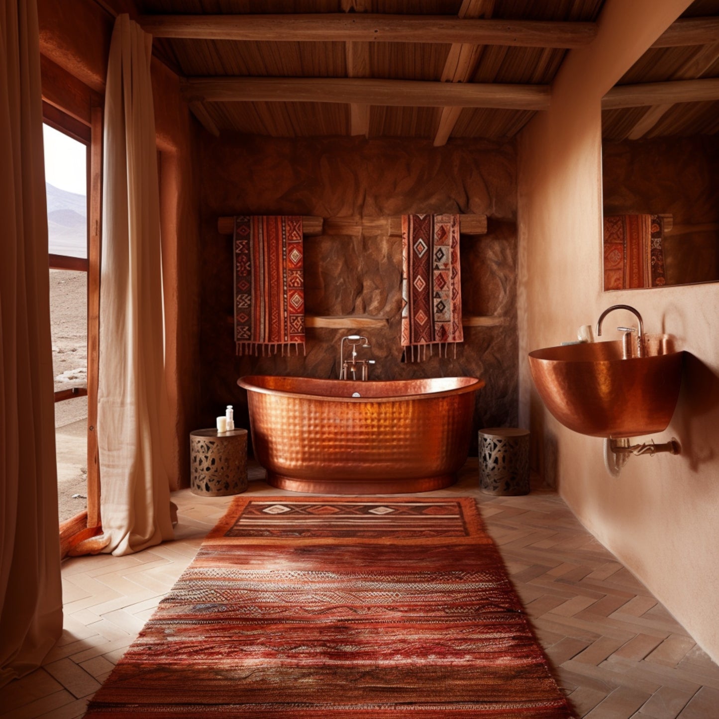 Premium Tina de Baño Luxury en Cobre Diseño Savona
