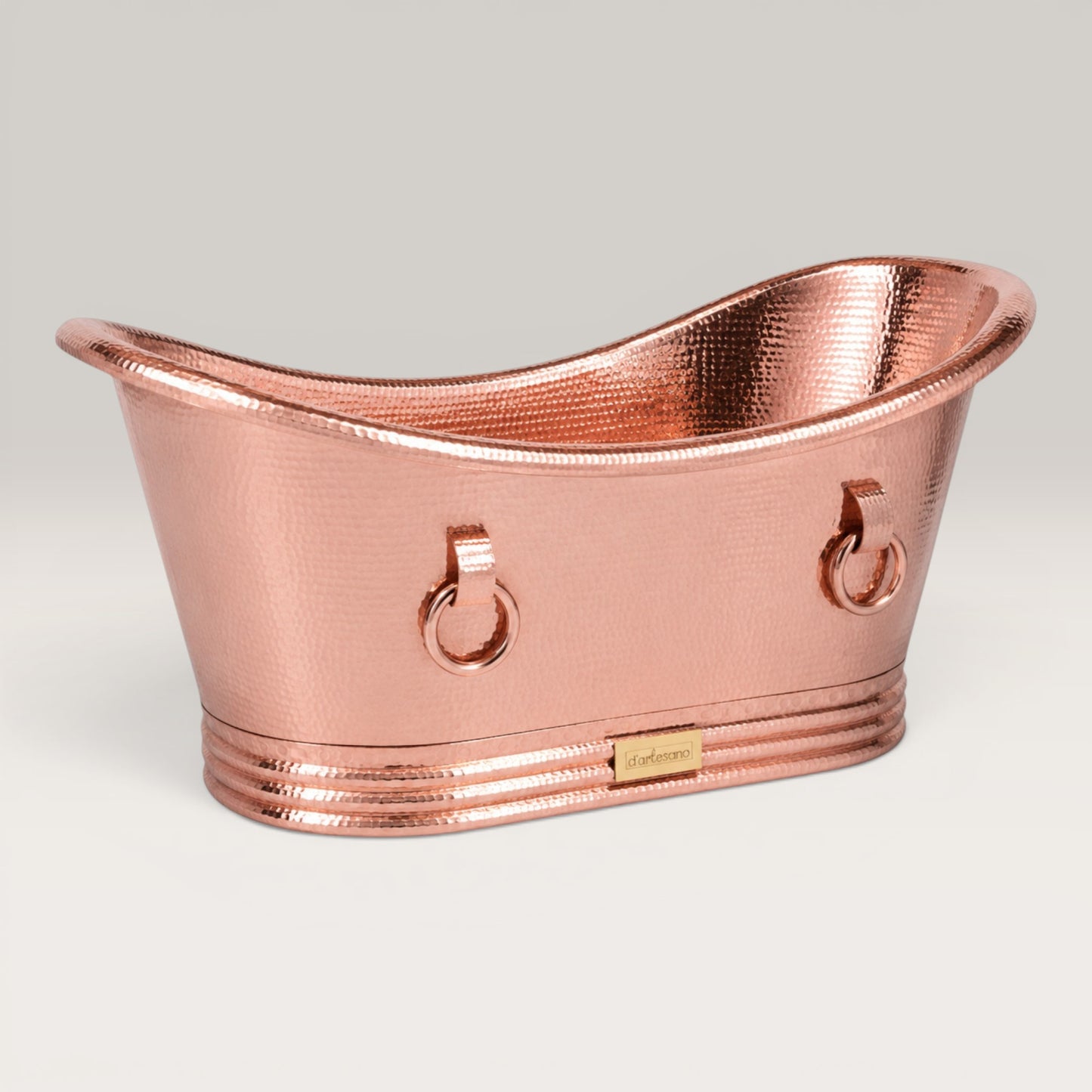 Premium Tina de Baño en Cobre Tradicional con Anillos
