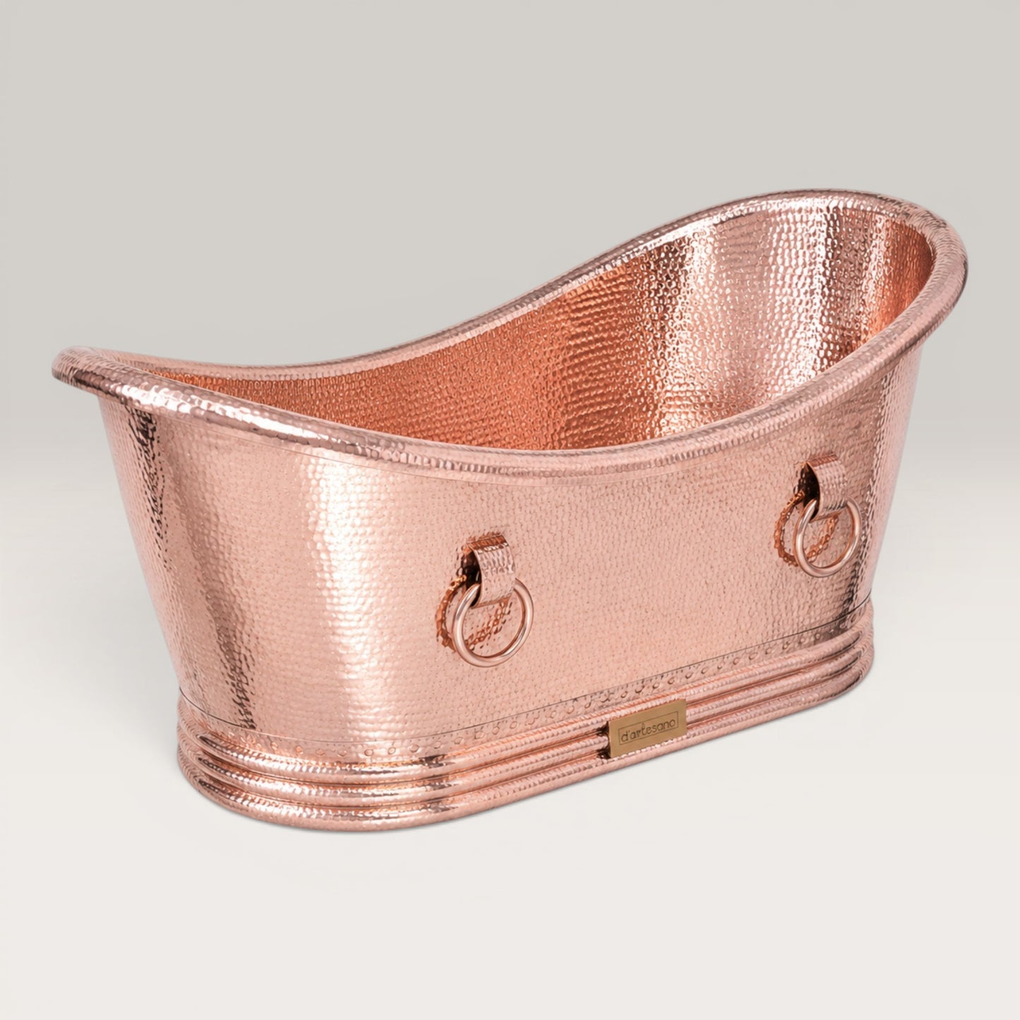 Premium Tina de Baño en Cobre Tradicional con Anillos