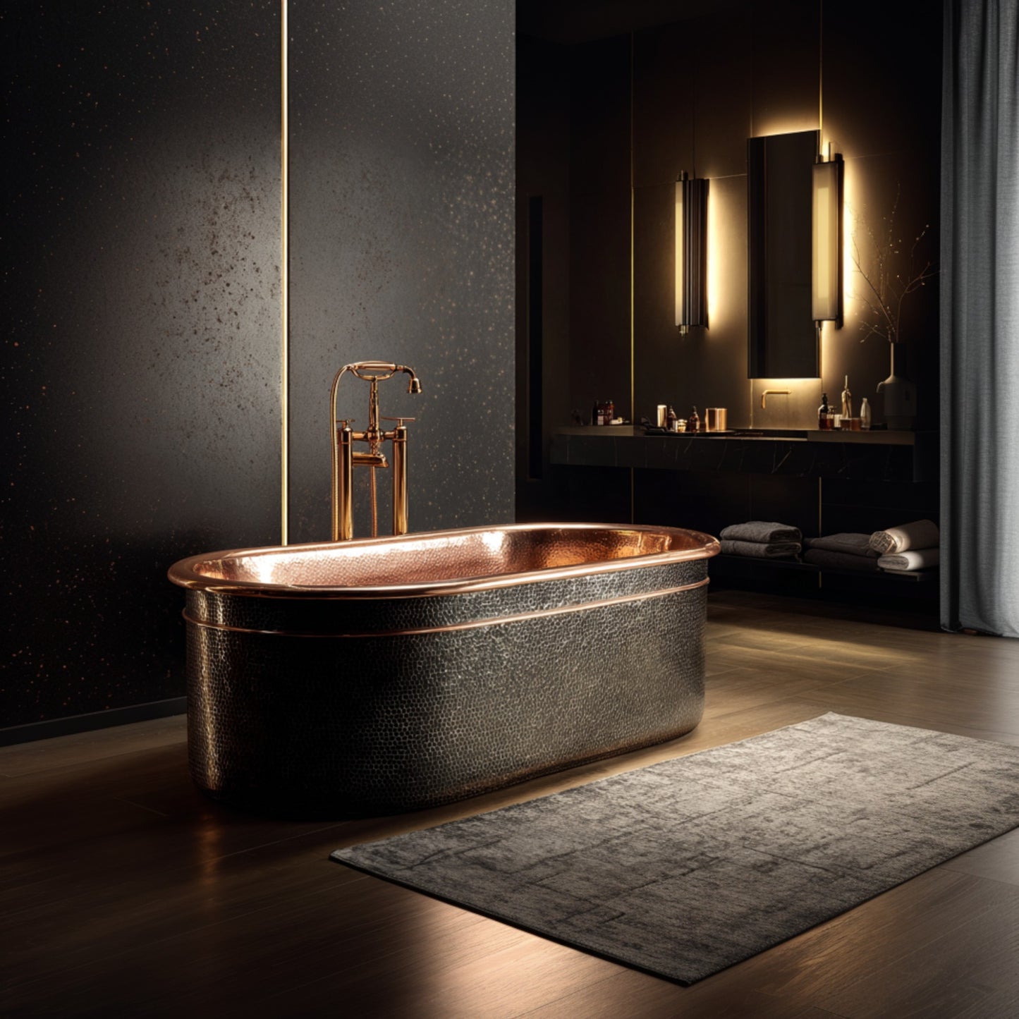 Premium Tina de Baño Luxury en Cobre Diseño Titan