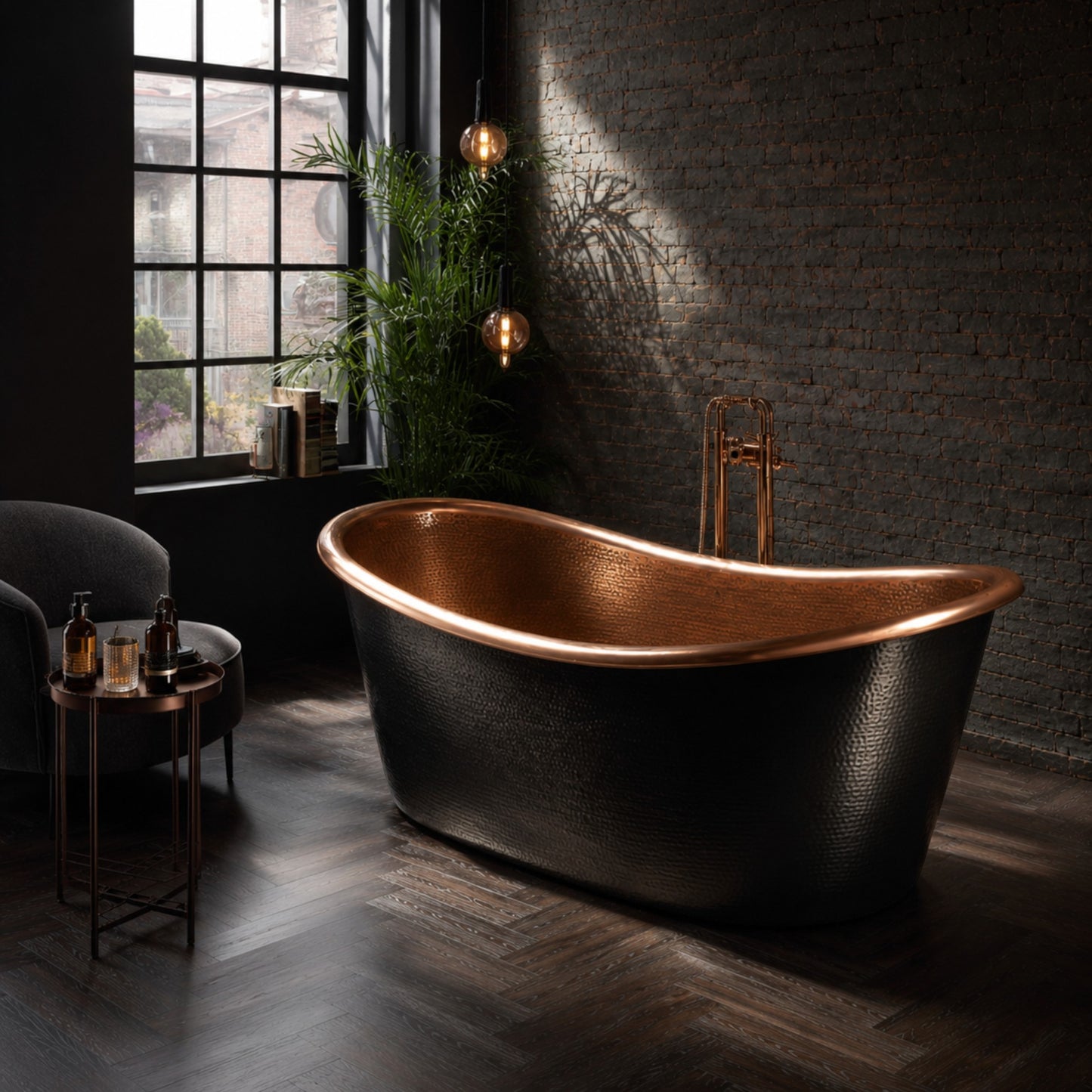 Premium Tina de Baño Luxury en Cobre Diseño Valmont