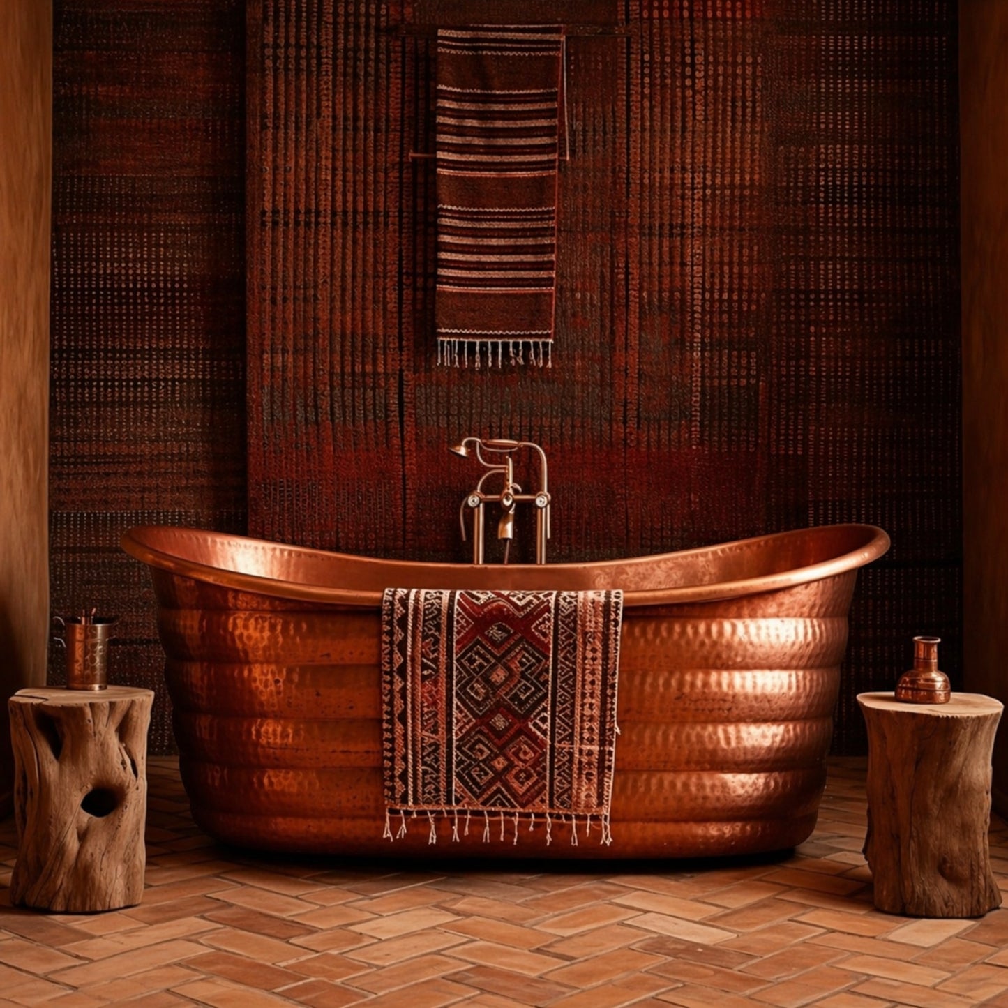 Premium Tina de Baño Luxury en Cobre Diseño Zenara