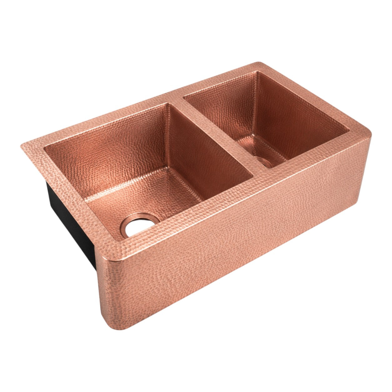 Premium Tarja de Cocina Farmhouse 50/50 en Cobre