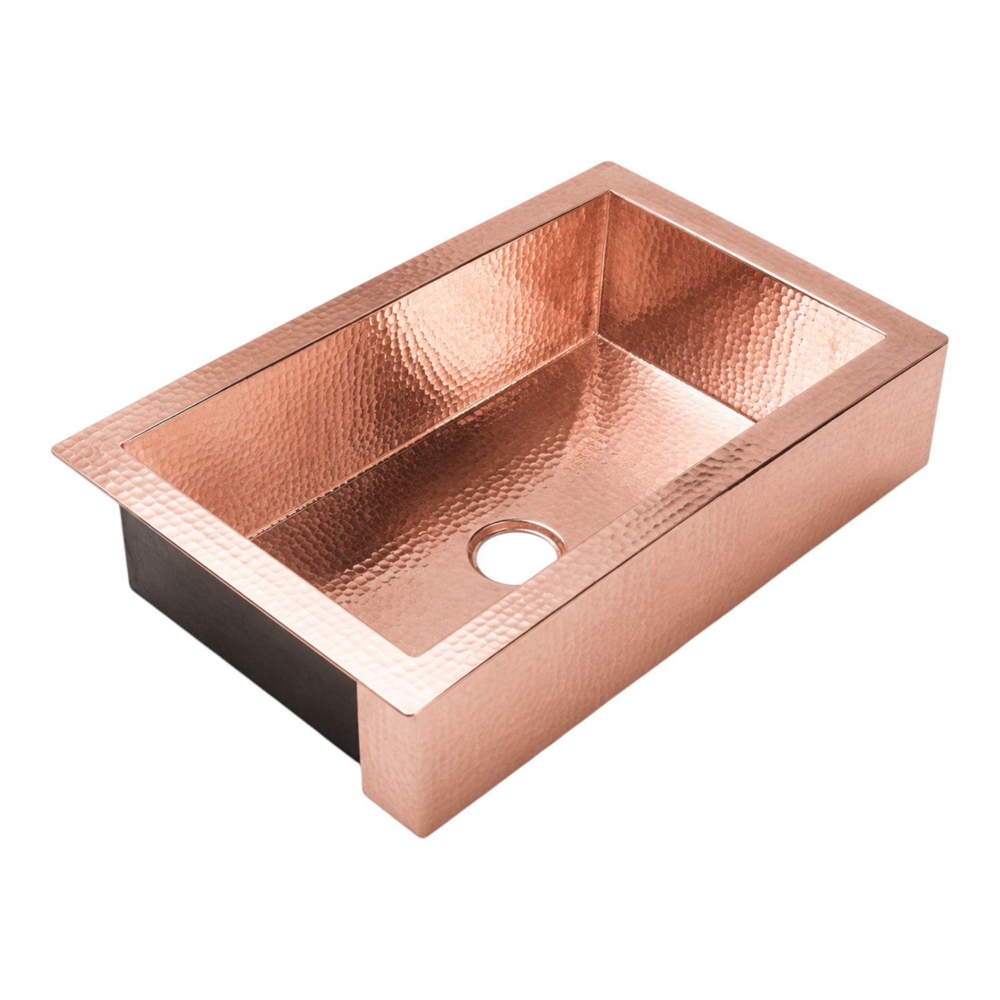 Premium Tarja de Cocina Farmhouse en Cobre con Faldón Corto