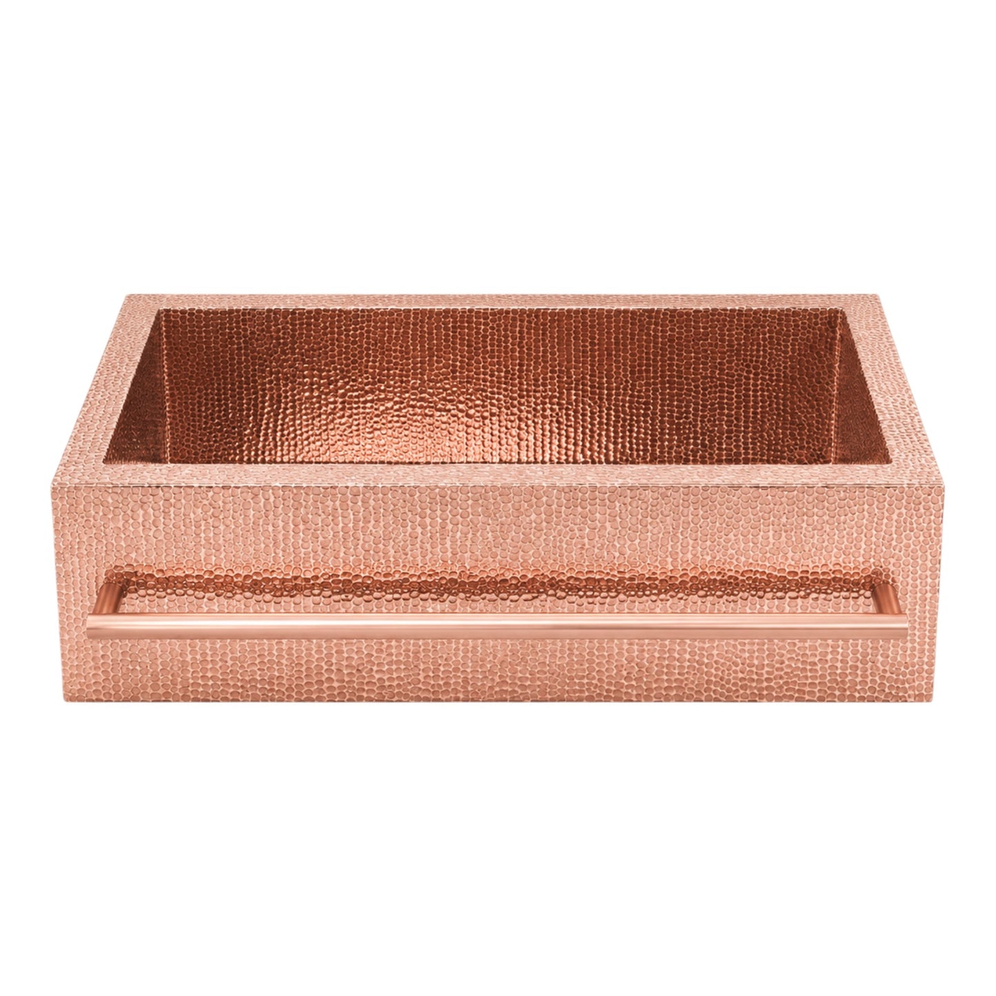 Premium Tarja de Cocina Farmhouse en Cobre con Toallero Cuadrado