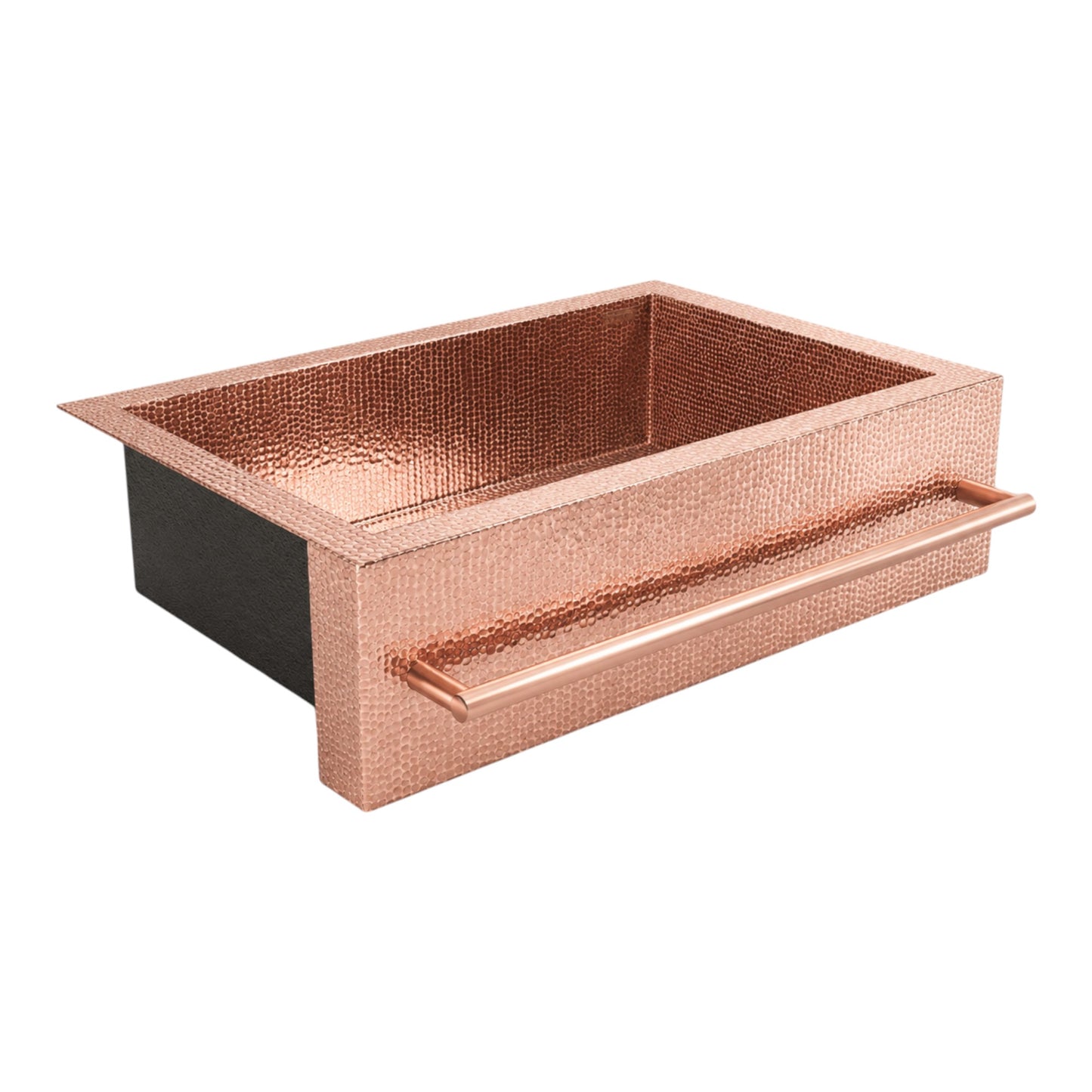 Premium Tarja de Cocina Farmhouse en Cobre con Toallero Cuadrado