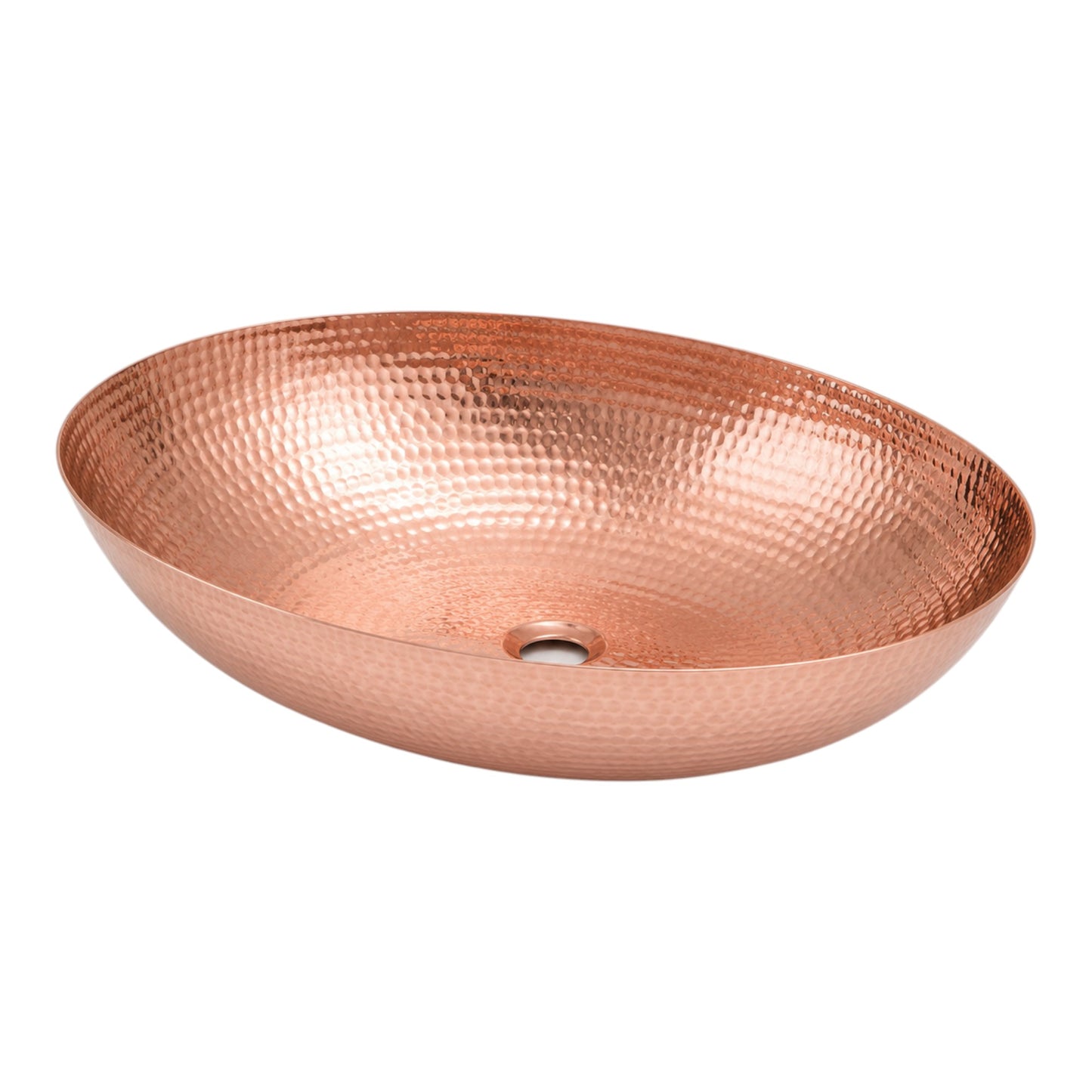 Premium Lavabo Vessel  Ovalado Con Bordo Redondeado En Cobre