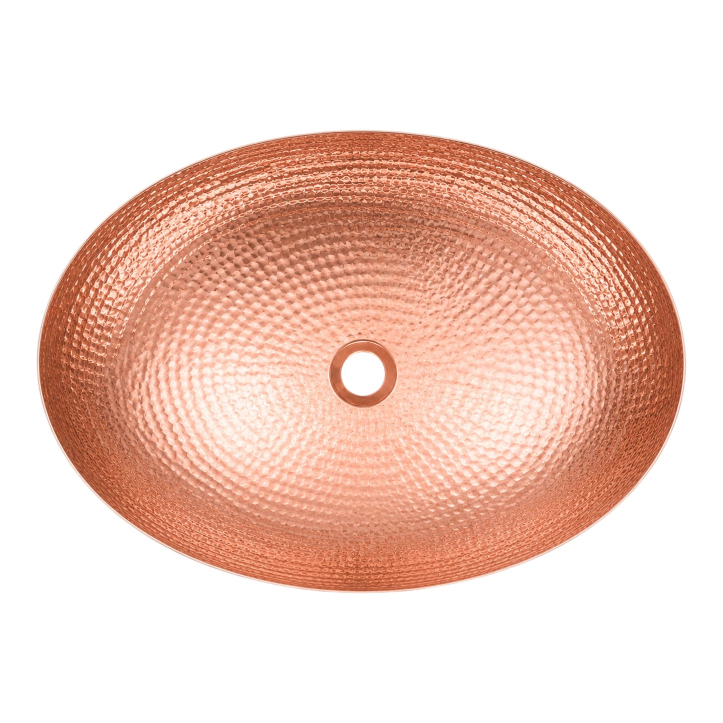 Premium Lavabo Vessel  Ovalado Con Bordo Redondeado En Cobre