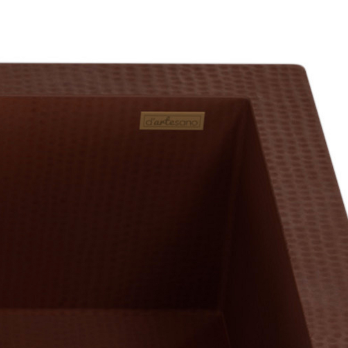 Premium Tarja de Cocina Farmhouse con Faldón Redondo en Cobre con Diseño