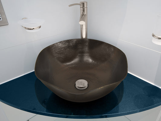 Lavabo Vessel Hexagonal en Cobre