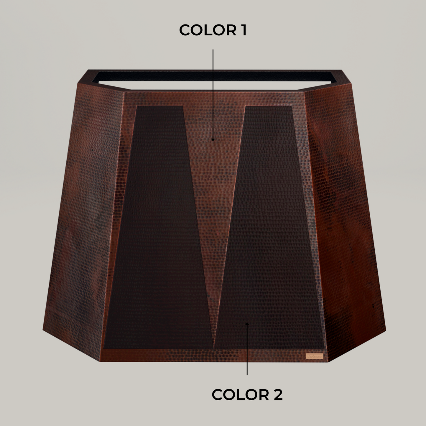Premium Campana De Cocina Para Muro En Cobre Diseño Aztek