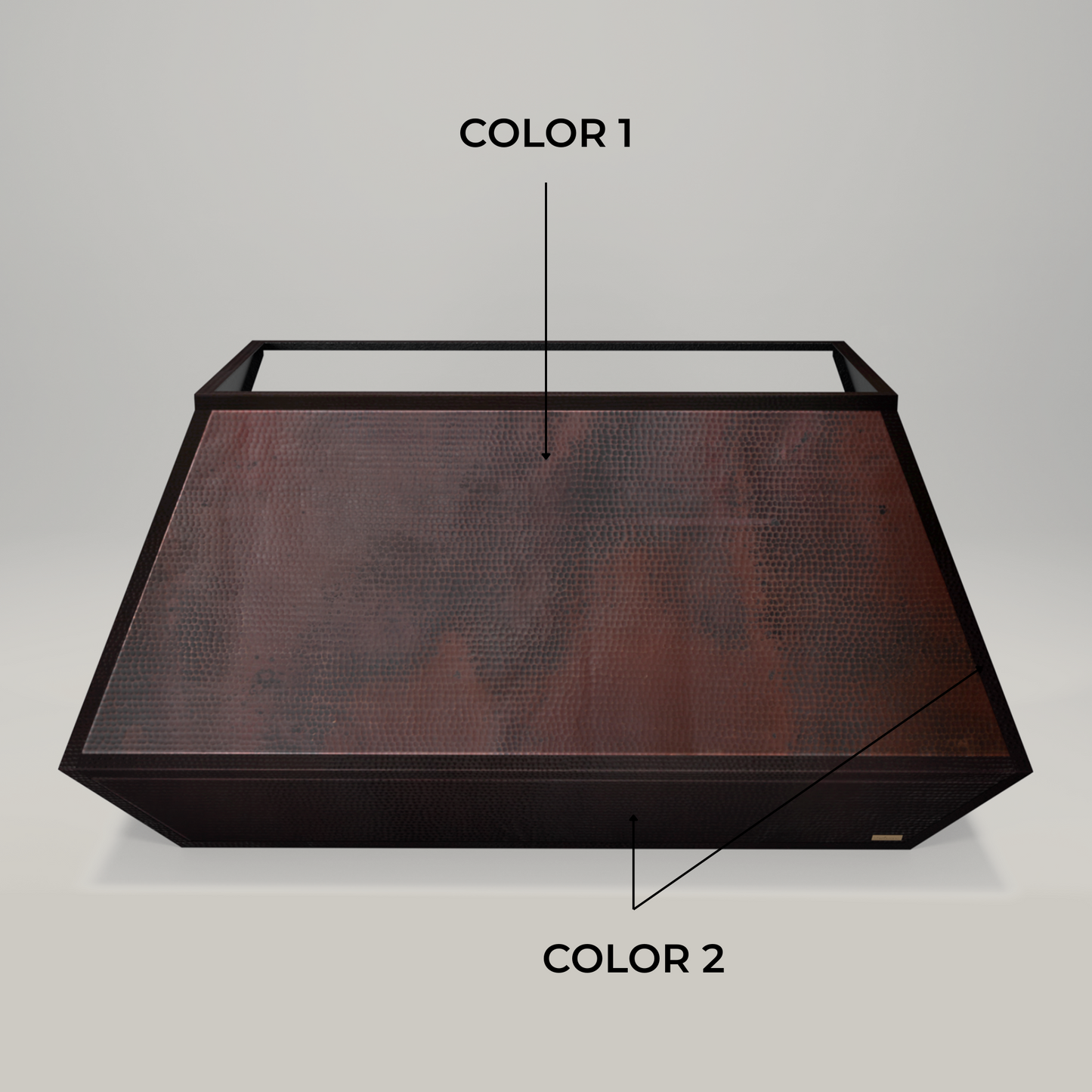 Premium Campana de Cocina para Isla en Cobre Diseño Altiplano