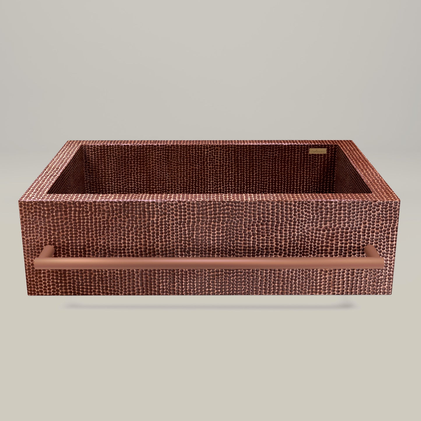 Premium Tarja de Cocina Farmhouse en Cobre con Toallero Cuadrado