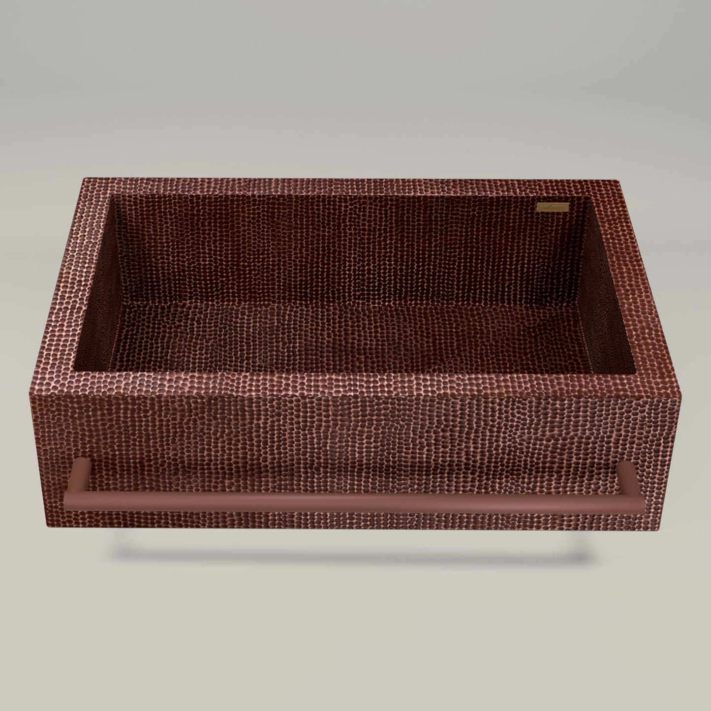 Premium Tarja de Cocina Farmhouse en Cobre con Toallero Cuadrado