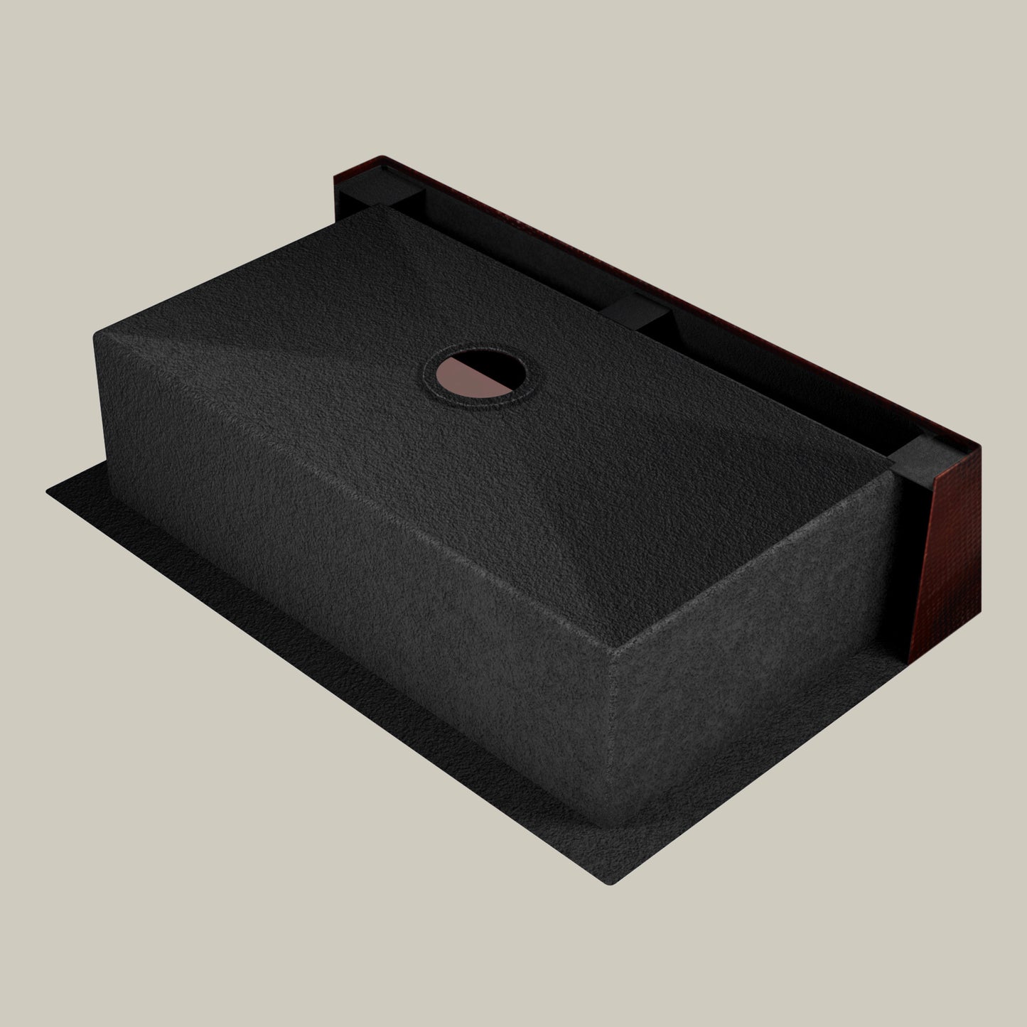 Premium Tarja de Cocina Farmhouse en Cobre Diseño Zuma