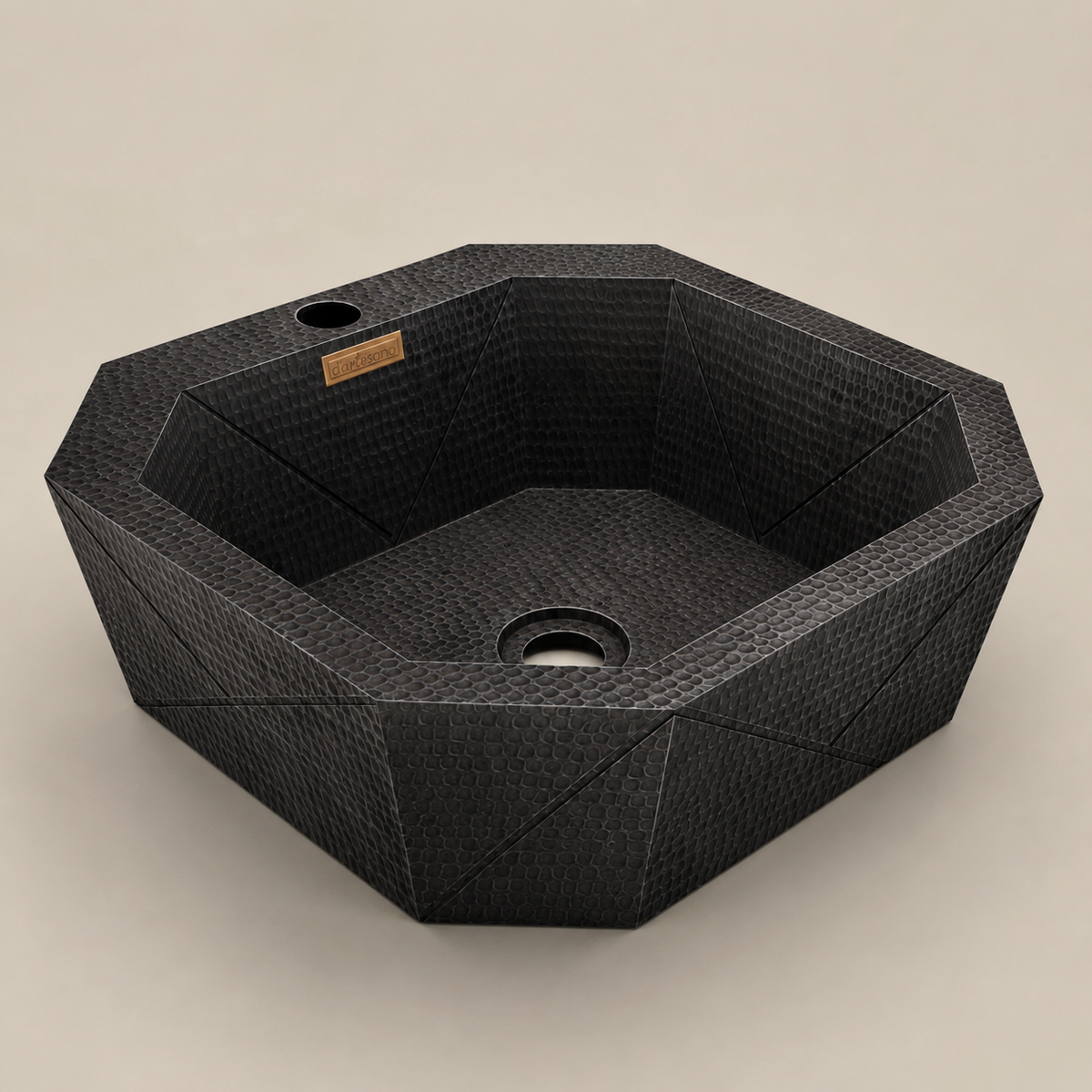 Premium Lavabo Vessel En Cobre Diseño Origami