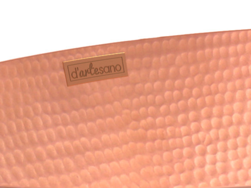 Premium Lavabo Rectangular Especial en Cobre Diseño con Pestaña Alta