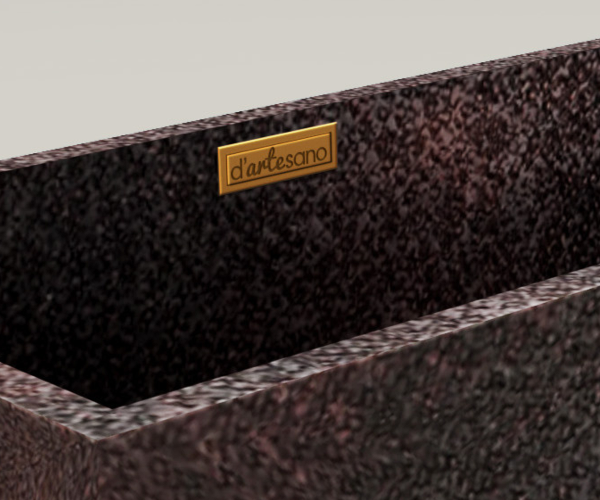 Premium Lavabo Vessel en Cobre Diseño Hoja de Roble