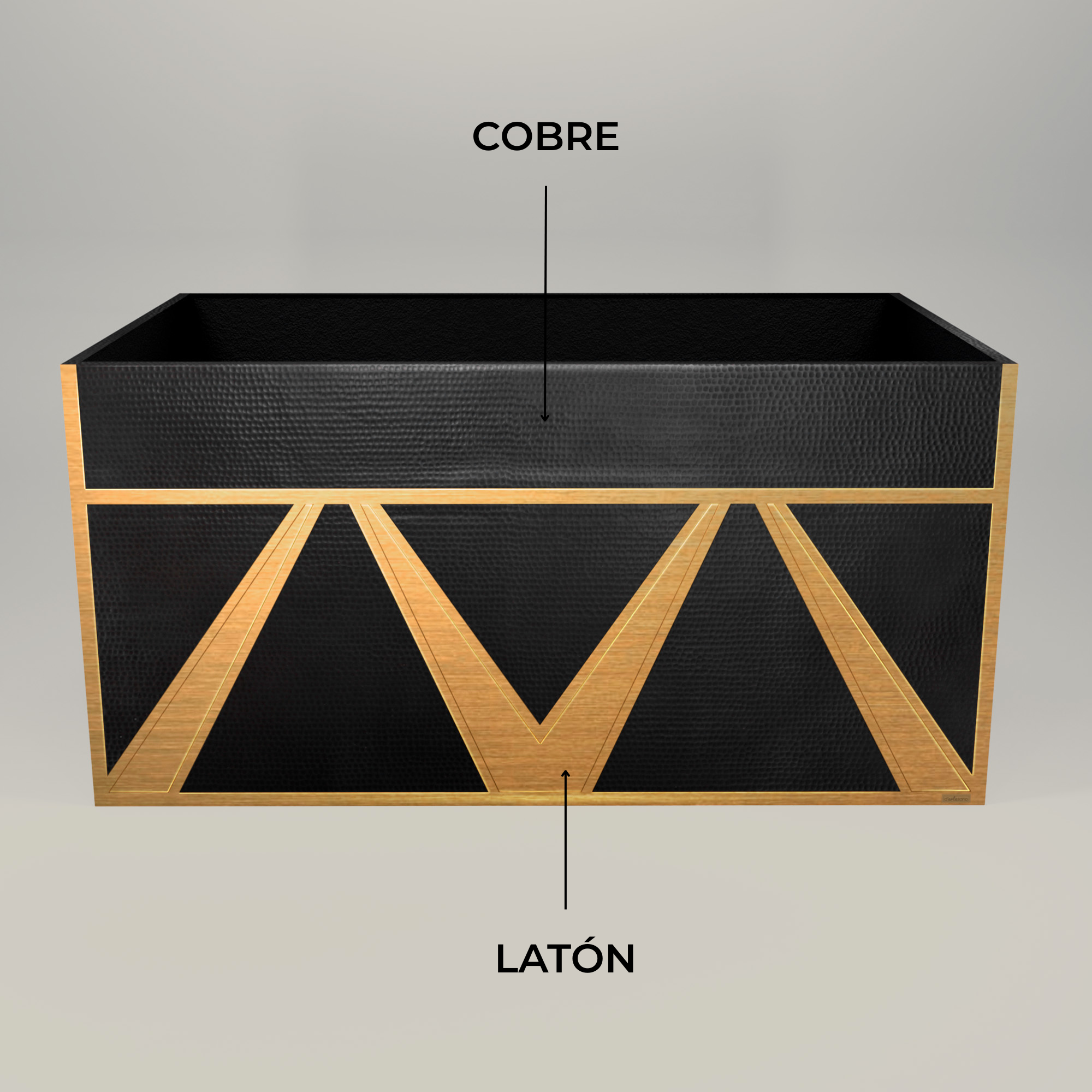 Premium Campana De Cocina Para Isla En Cobre-laton Diseño Mexiq