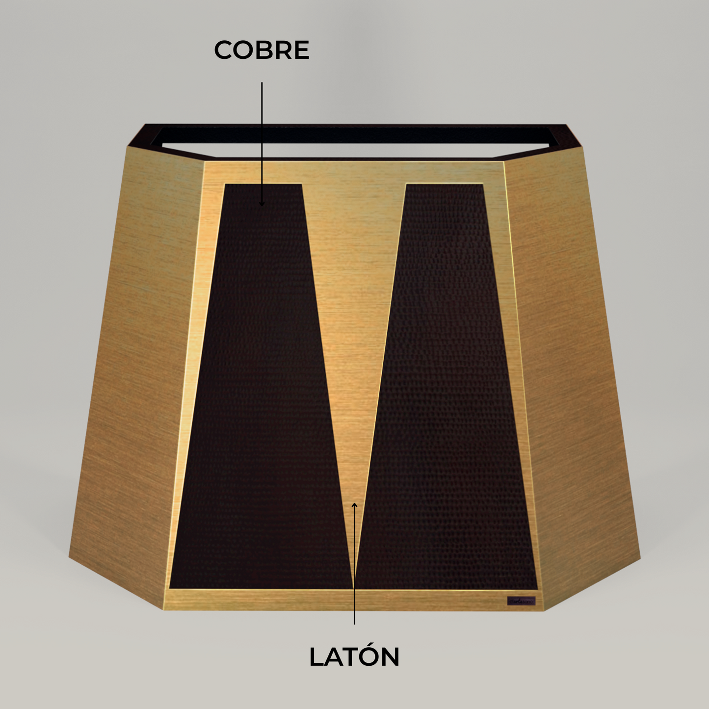 Premium Campana de Cocina para Muro en Laton-Cobre Diseño Aztek