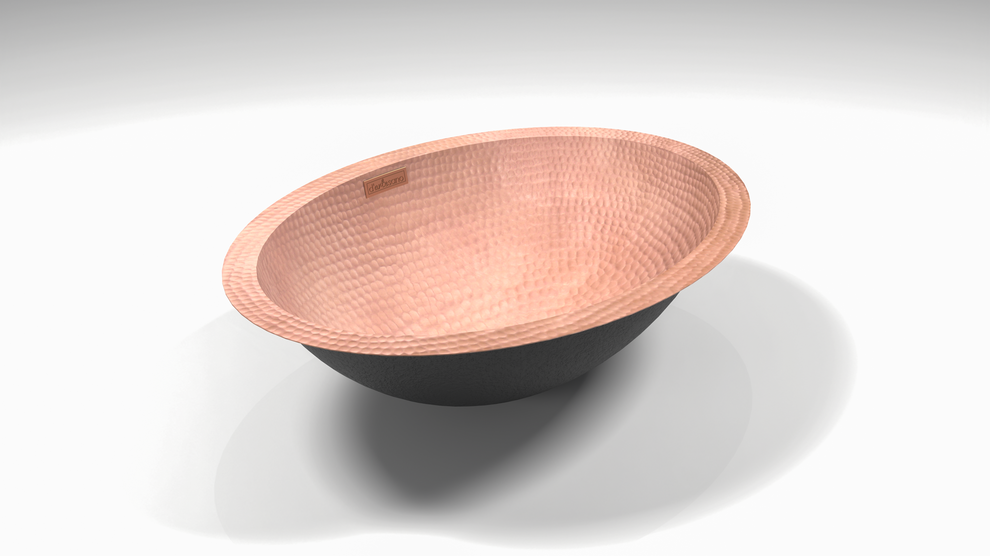 Flat lip oval washbasin