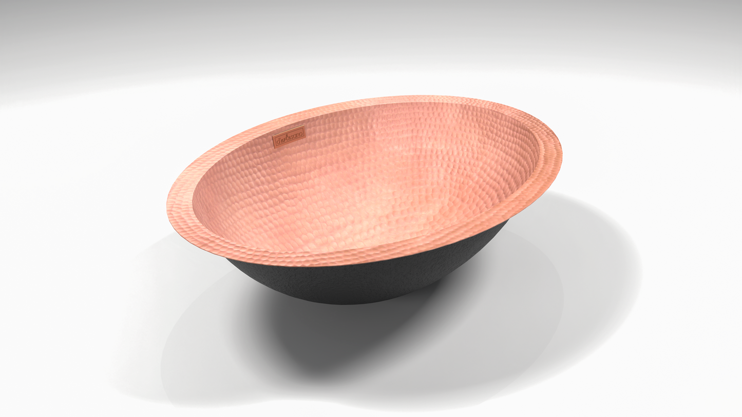 Flat lip oval washbasin