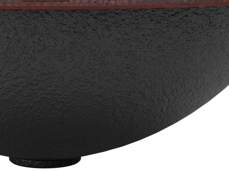 Premium Lavabo Redondo en Cobre con Diseño Flor de Lis