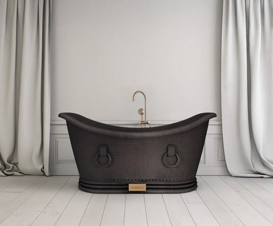 Premium Tina de Baño en Cobre Tradicional con Anillos