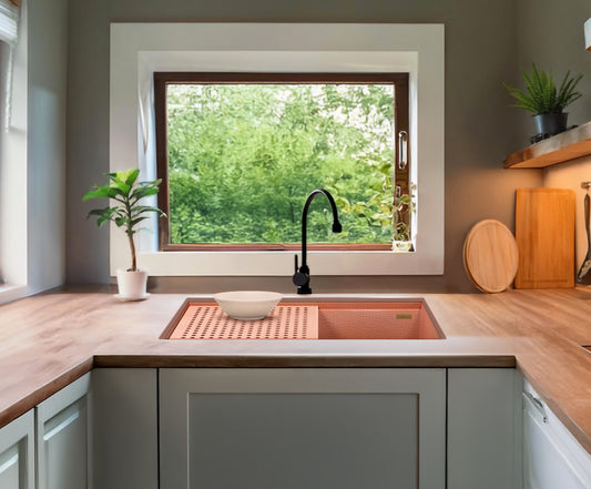 Premium Tarja de Cocina en Cobre con Escurridor Desmontable