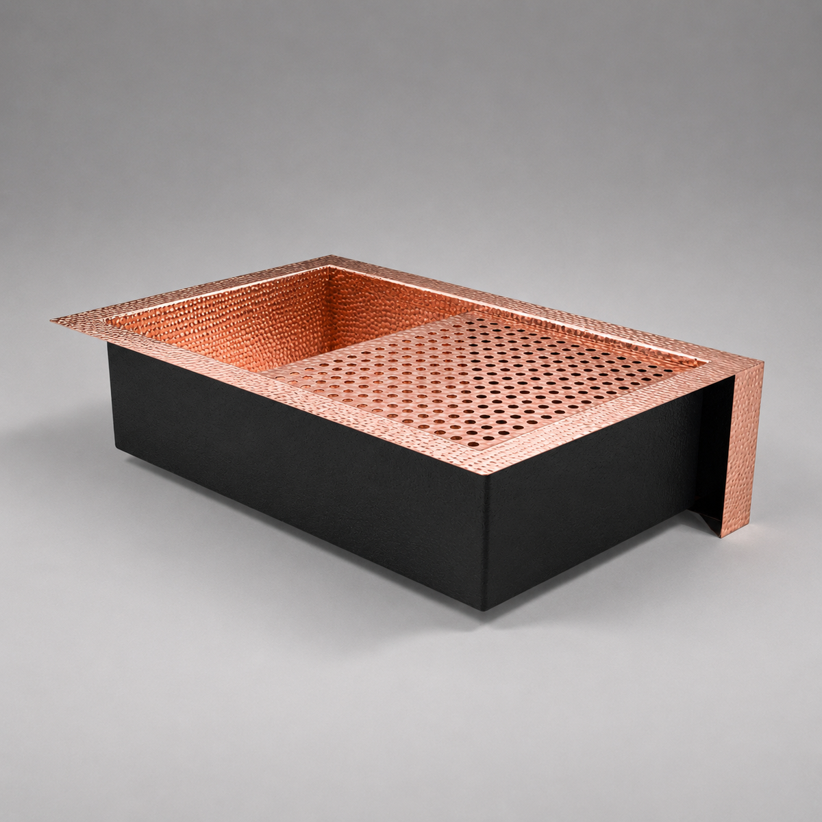 Premium Tarja de Cocina Farmhouse en Cobre con Escurridor Desmontable