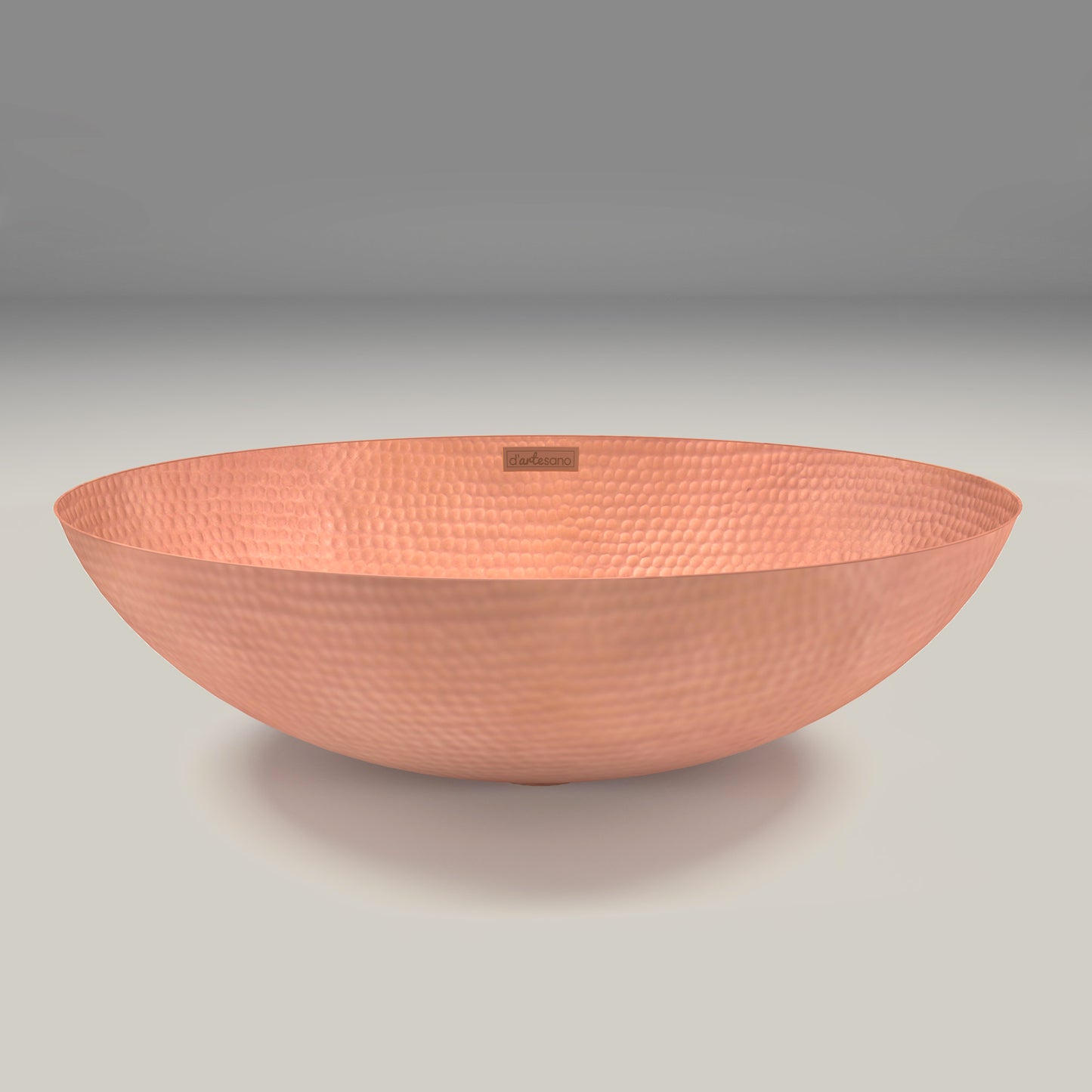 Lavabo Vessel Ovalado con Bordo Redondeado en Cobre