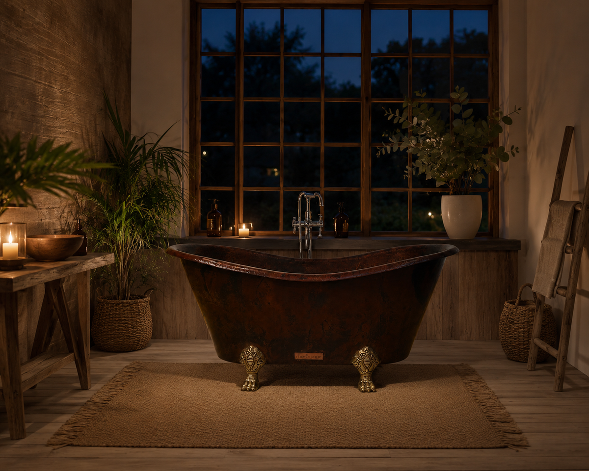 Premium Tina de Baño en Cobre  Diseño Antique