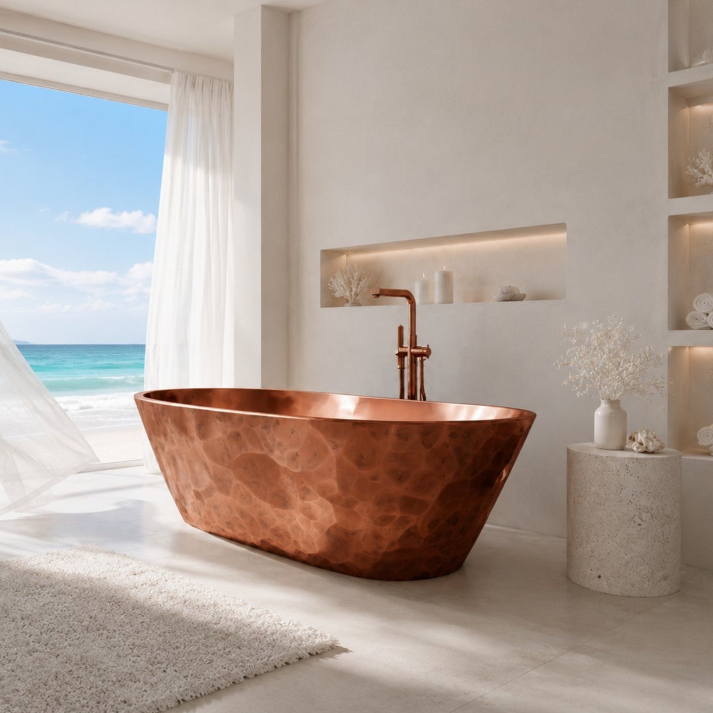 Premium Tina de Baño Luxury en Cobre Diseño Velaris