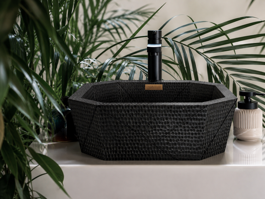 Premium Lavabo Vessel En Cobre Diseño Origami