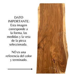 Abrir la imagen en la presentación de diapositivas, Cubierta Rectangular en Madera Parota Mediana
