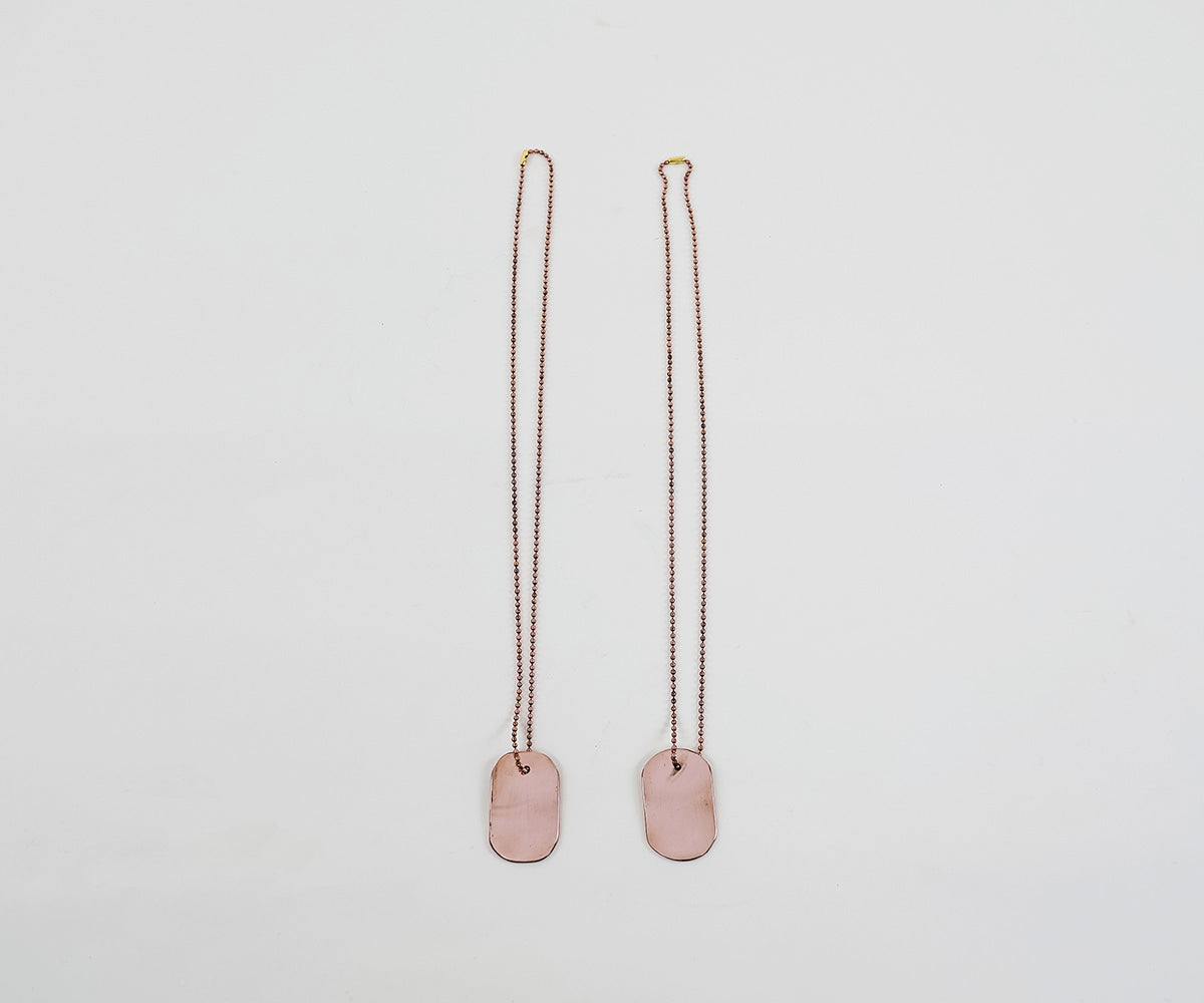 Copper Military ID Necklace
