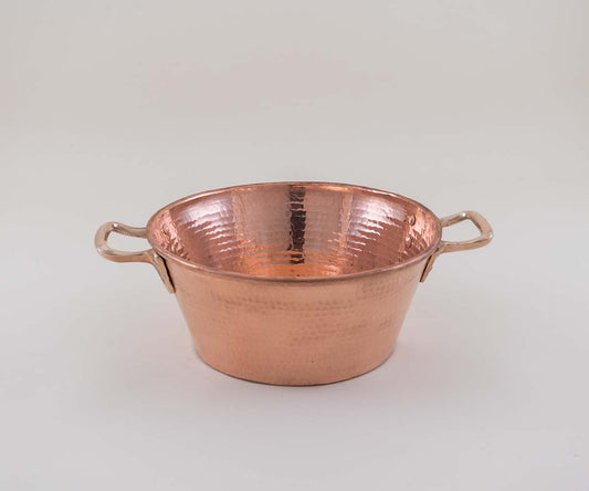 Copper Cazo with Bronze Handles