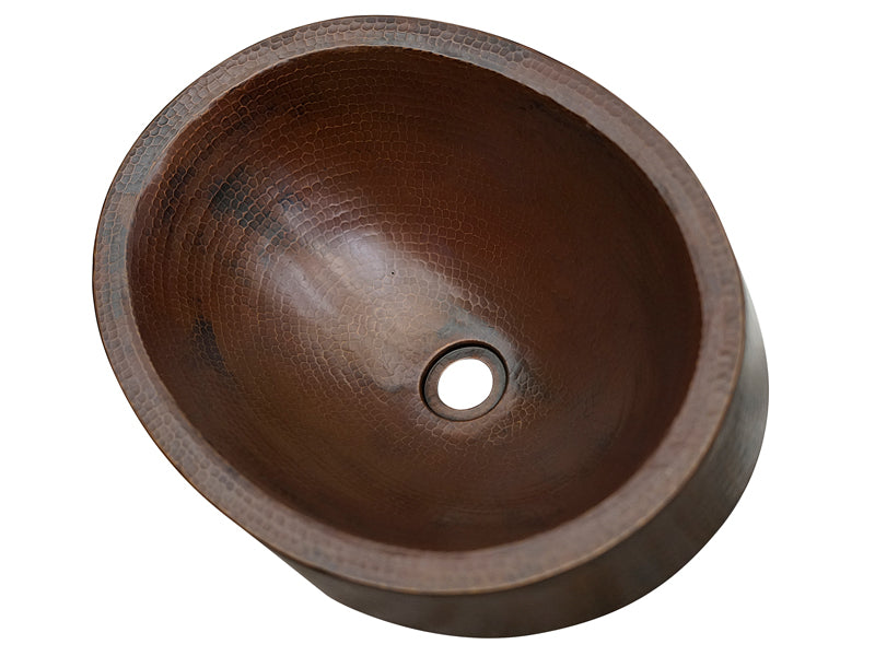 Copper Round Special Bath Sink With Apron
