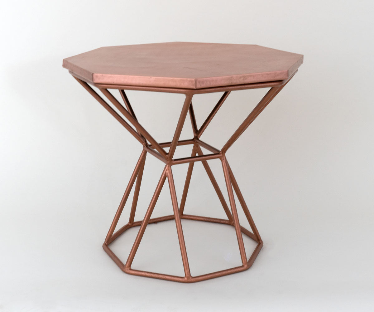 Copper Octagonal Center Table