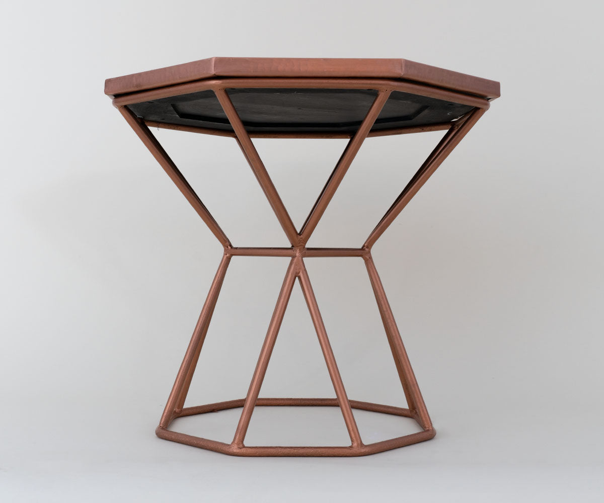 Copper Octagonal Center Table